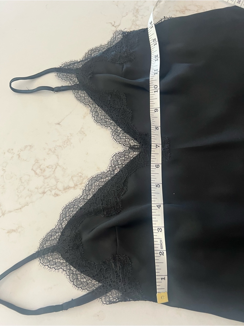 VICTORIA’S SECRET | Black Satin Lace Slip Dress Mini Chemise S - Picture 11 of 12